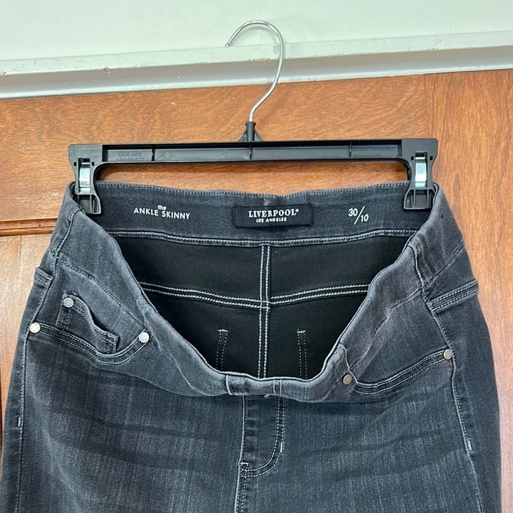 Liverpool Black High-Waisted Skinny Jeans Stretch - Picture 2 of 3